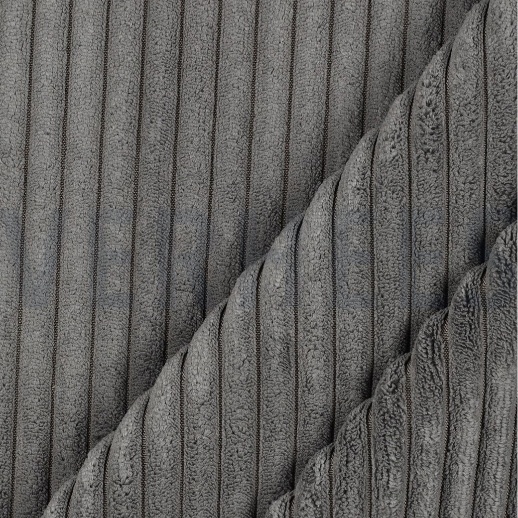 VELOURS DECO CORDUROY GREY #3