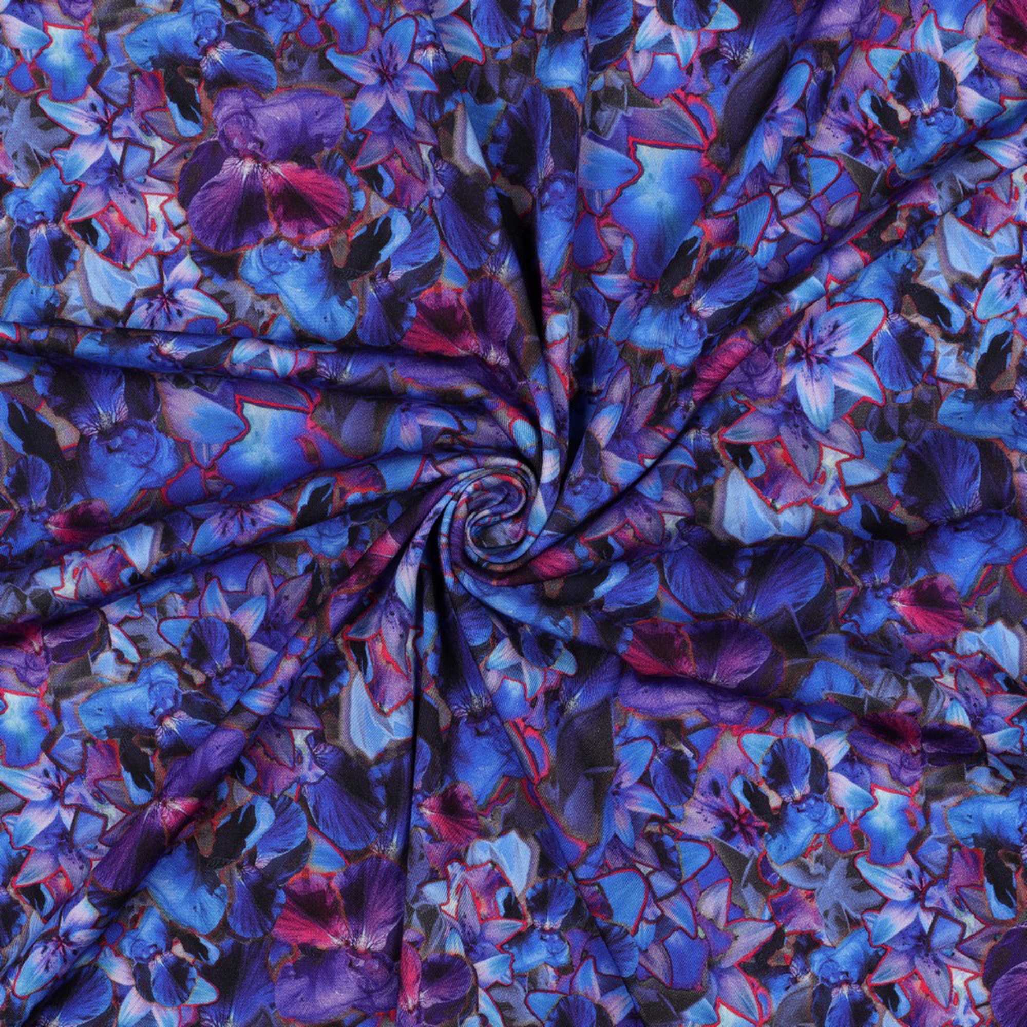 ROSELLA STRETCH DIGITAL FLOWERS COBALT (high resolution) #3