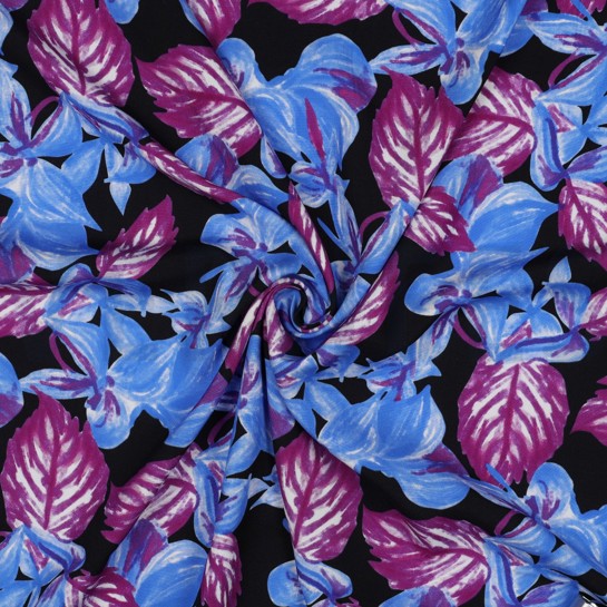 VISKOSE RADIANCE DIGITAL BLÄTTER SCHWARZ #7