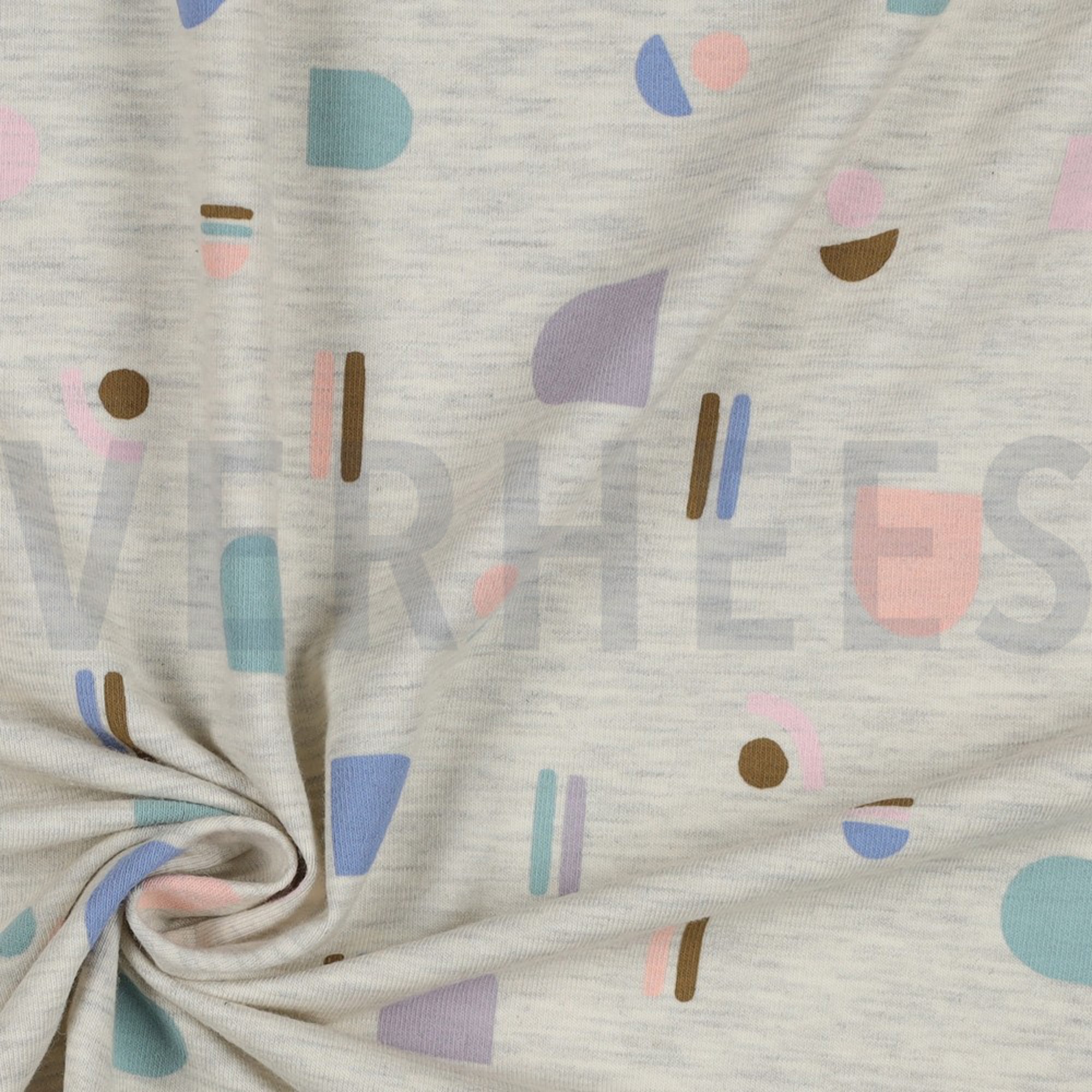 JERSEY MELANGE ABSTRACT ECRU MELANGE (high resolution) #3