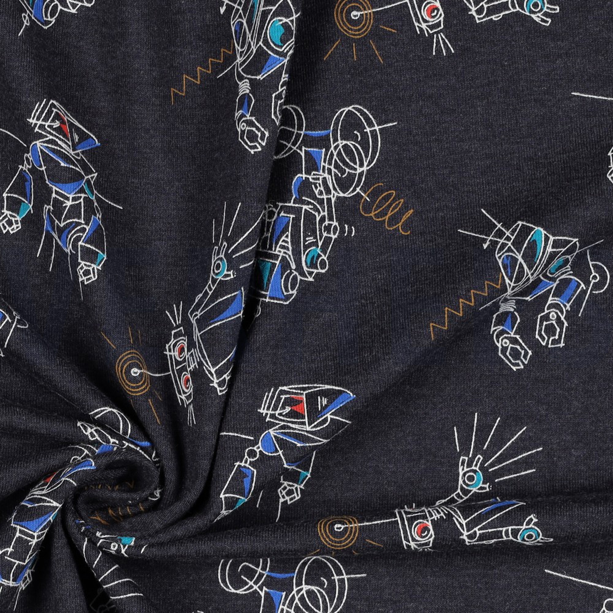 JERSEY MELANGE ROBOTS INDIGO MELANGE (high resolution) #3