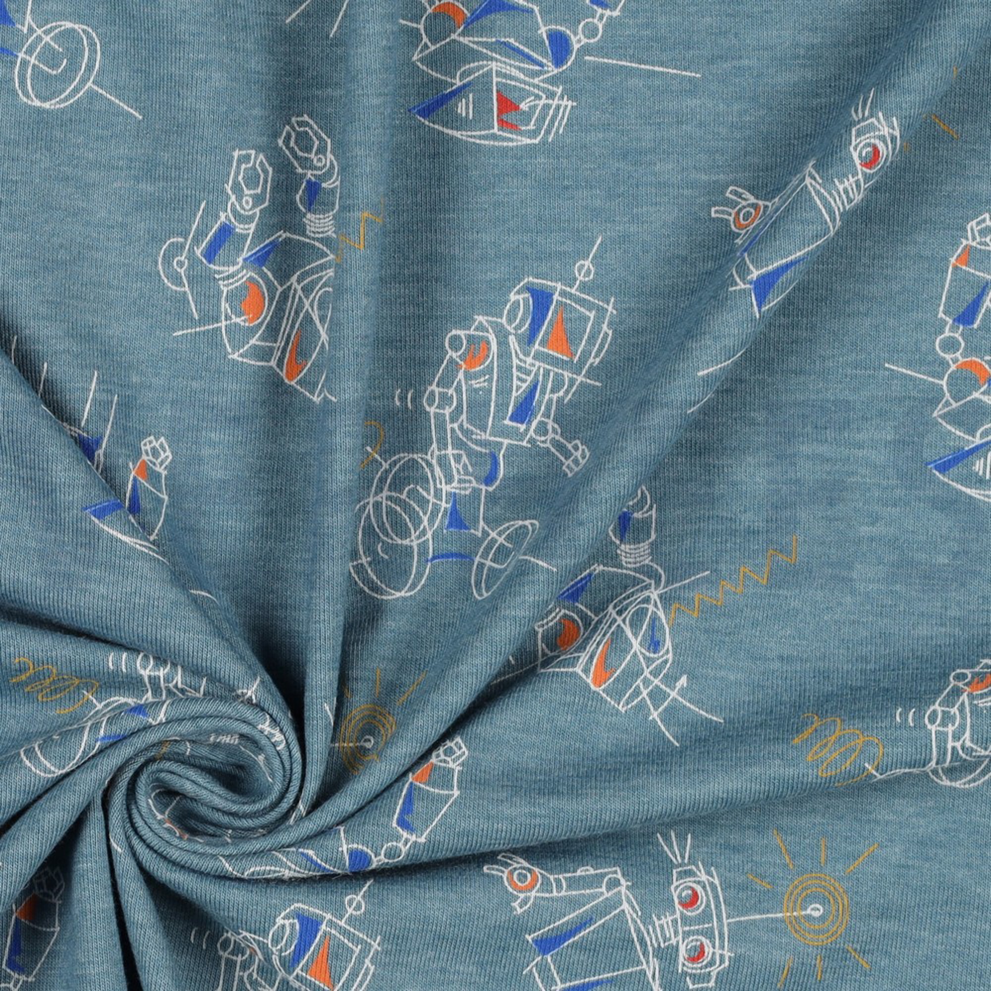 JERSEY MELANGE ROBOTS SMOKE BLUE MELANGE (high resolution) #3