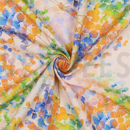 VISCOSE RADIANCE DIGITAAL BLADEREN GEEL #7