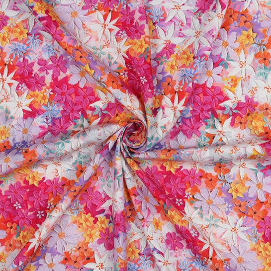 VISKOSE RADIANCE DIGITAL BLUMEN FUCHSIE #7