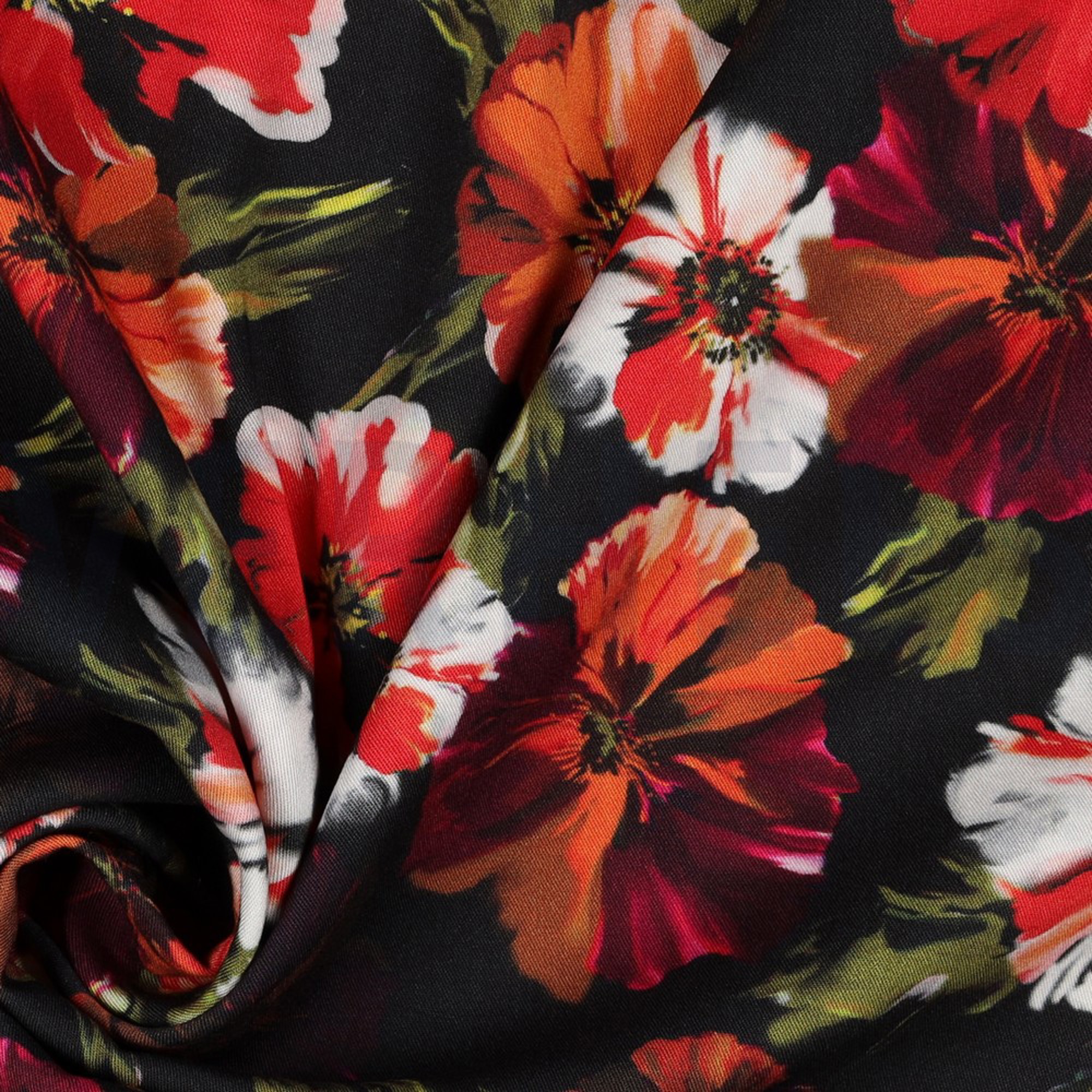 ROSELLA STRETCH DIGITAL FLOWERS BLACK (high resolution) #3