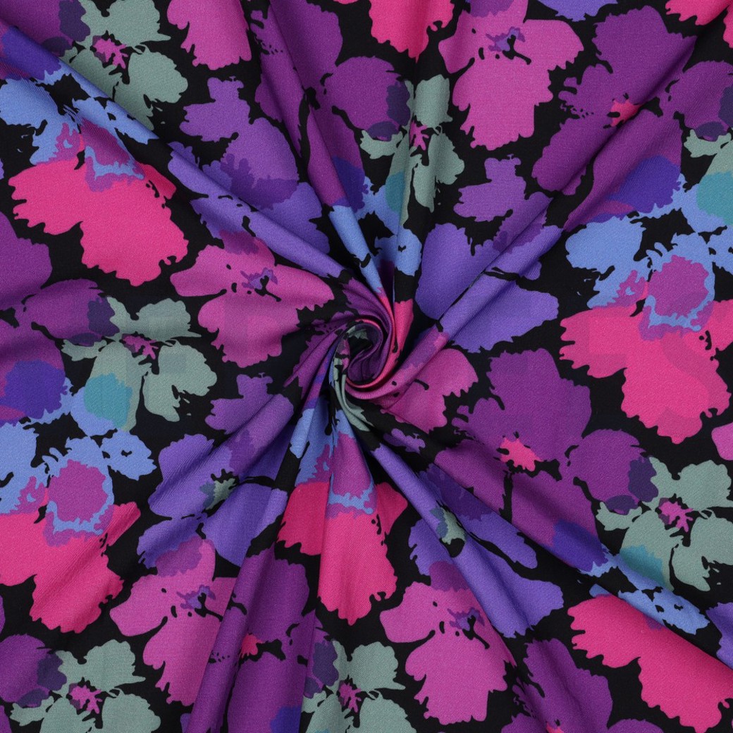 RADIANCE DIGITAL ABSTRACT FLOWERS BLACK #3