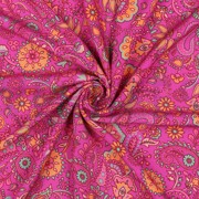 LENZING ECOVERO DIGITAL PAISLEY FUCHSIA (thumbnail) #3