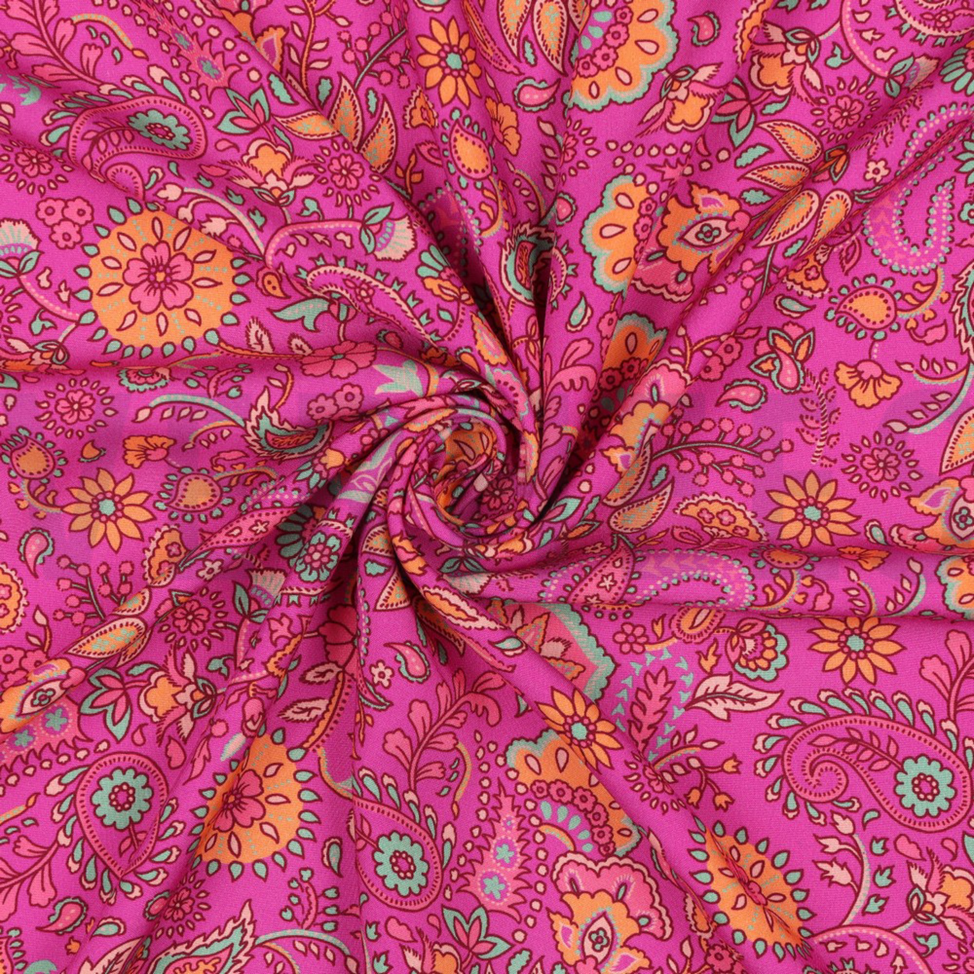 LENZING ECOVERO DIGITAL PAISLEY FUCHSIA (high resolution) #3
