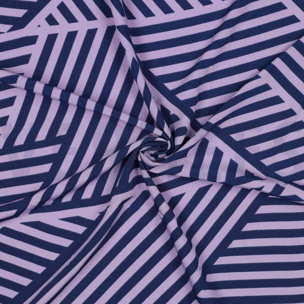 MAGNOLIA STRETCH GEOMETRIC LAVENDER/NAVY #3