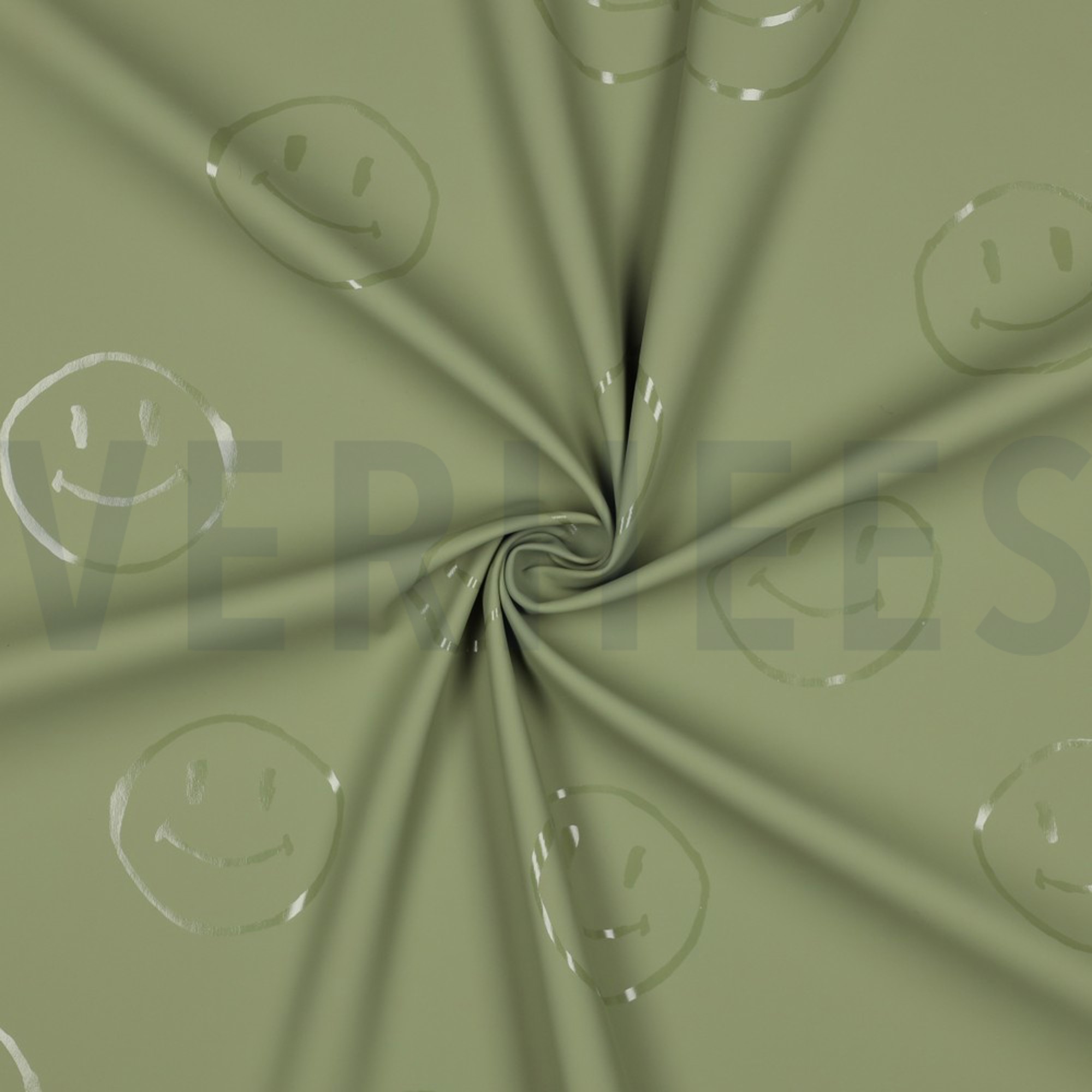 RAINCOAT HAPPY FACES ARMY GREEN (high resolution) #3
