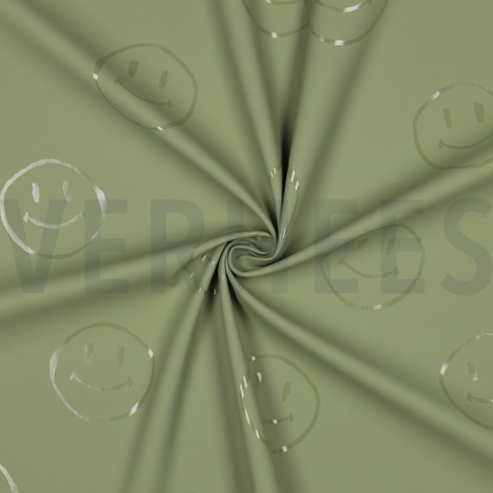 RAINCOAT HAPPY FACES ARMY GREEN #7