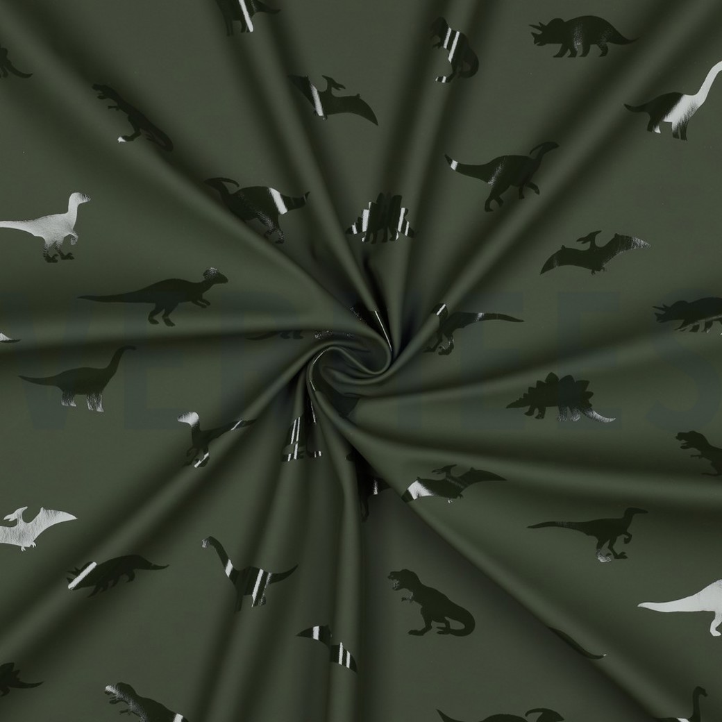 RAINCOAT DINOSAURS DARK GREEN #3