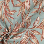 LINEN VISCOSE WASHED LEAVES OLD GREEN (thumbnail) #3