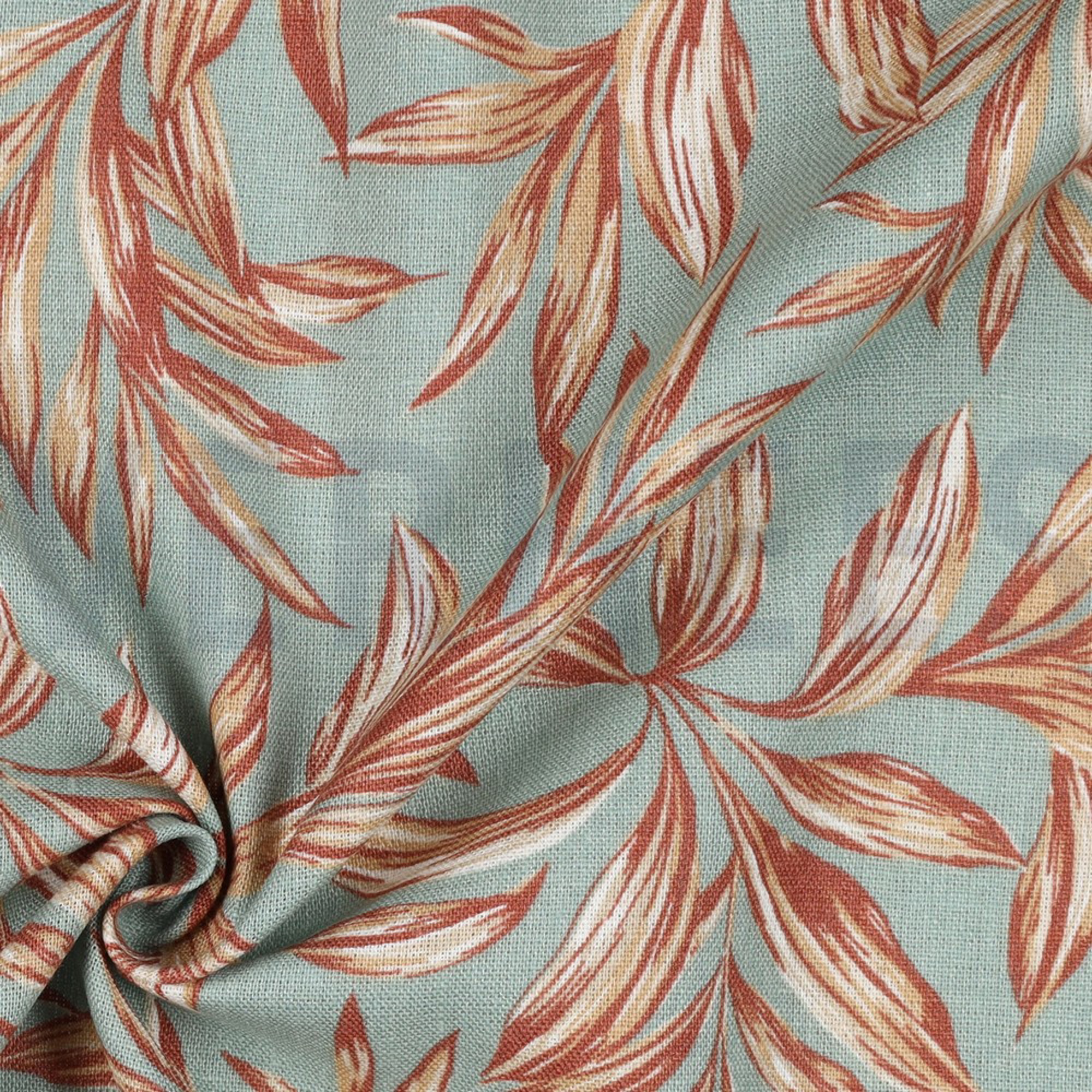 LINEN VISCOSE WASHED LEAVES OLD GREEN (high resolution) #3