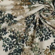 LINEN JERSEY DIGITAL FLOWERS NATURAL / PETROL (thumbnail) #3
