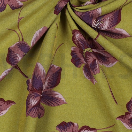VISCOSE RADIANCE BLOEMEN GROEN #7