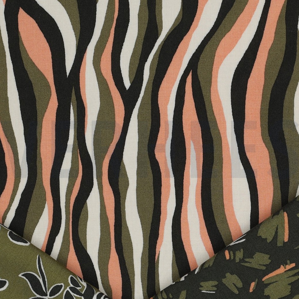 RADIANCE FLOWERS AND STRIPES ARMY GREEN #3