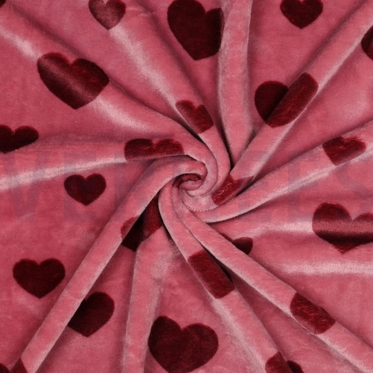 FLEECE HEARTS MAUVE #7