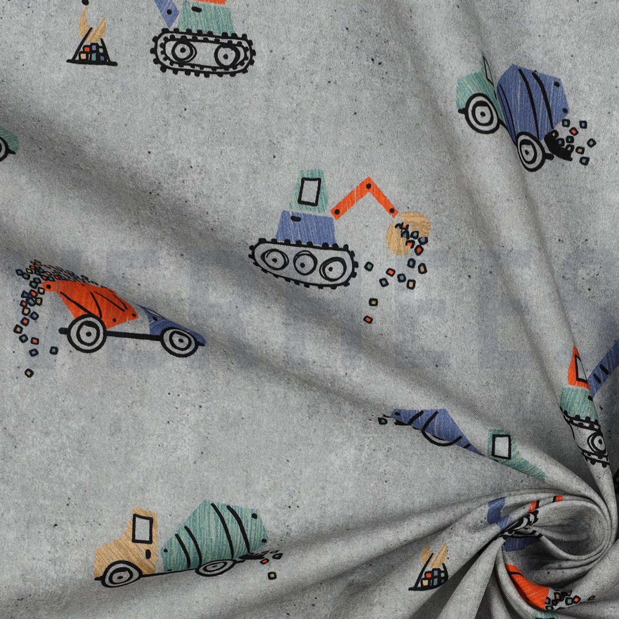 FINE POPLIN DIGITAL WORK VEHICLES LIGHT GREY (high resolution) #3