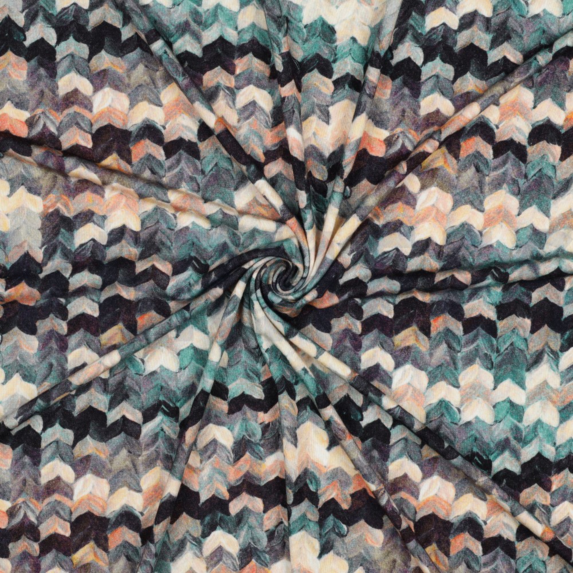 VISCOSE JERSEY DIGITAL GEOMETRIC GREEN (high resolution) #3