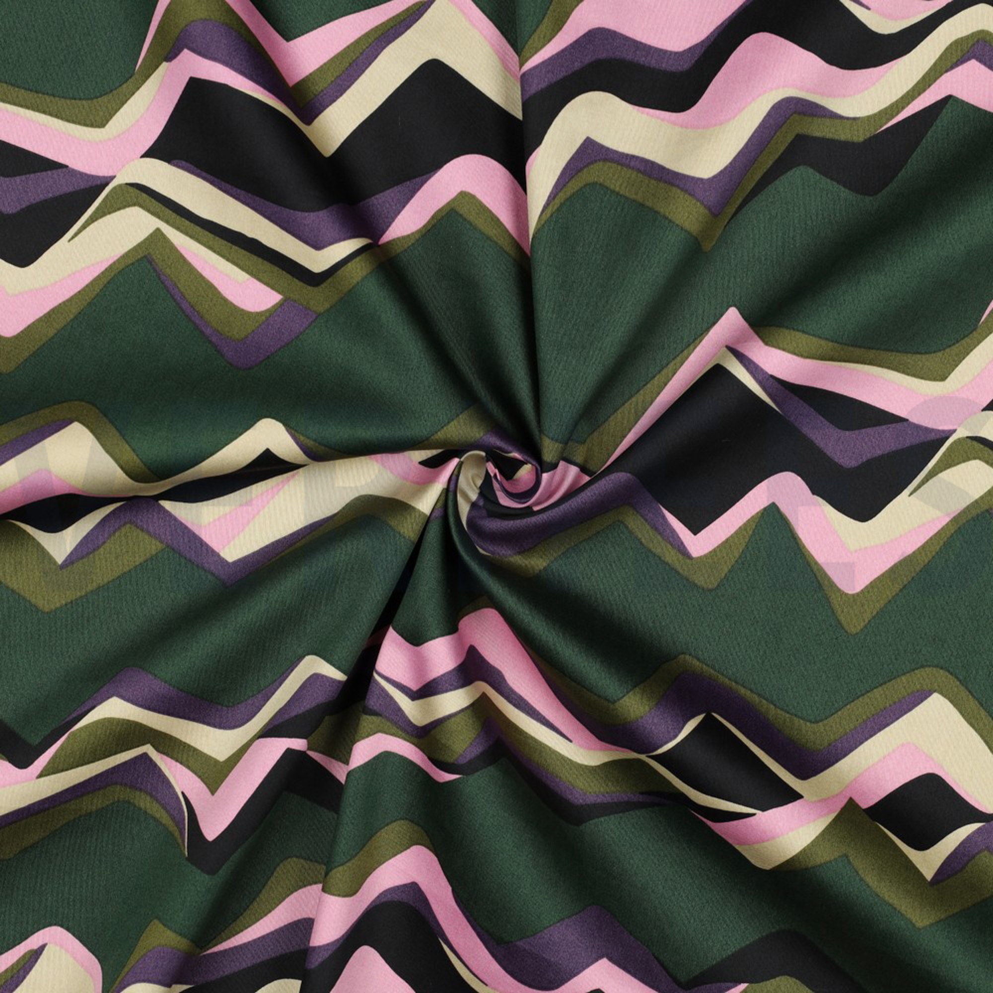 COTTON SATIN ABSTRACT DARK GREEN (high resolution) #3