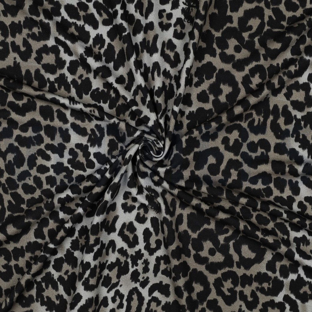VISCOSE JERSEY DIGITAL ANIMAL SKIN BLACK #3