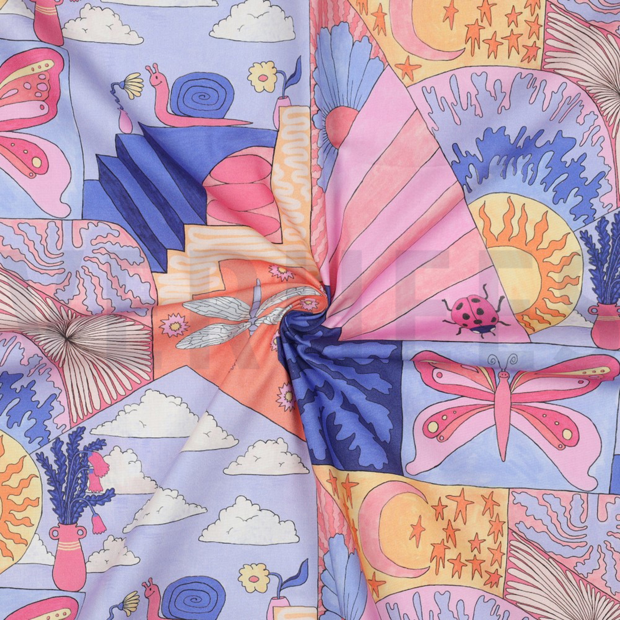 FINE POPLIN DIGITAL LITTLE CREATURES NERIDA HANSEN SKY BLUE (high resolution) #3