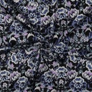 COTTON SATIN DIGITAL FLOWERS BLACK (thumbnail) #3