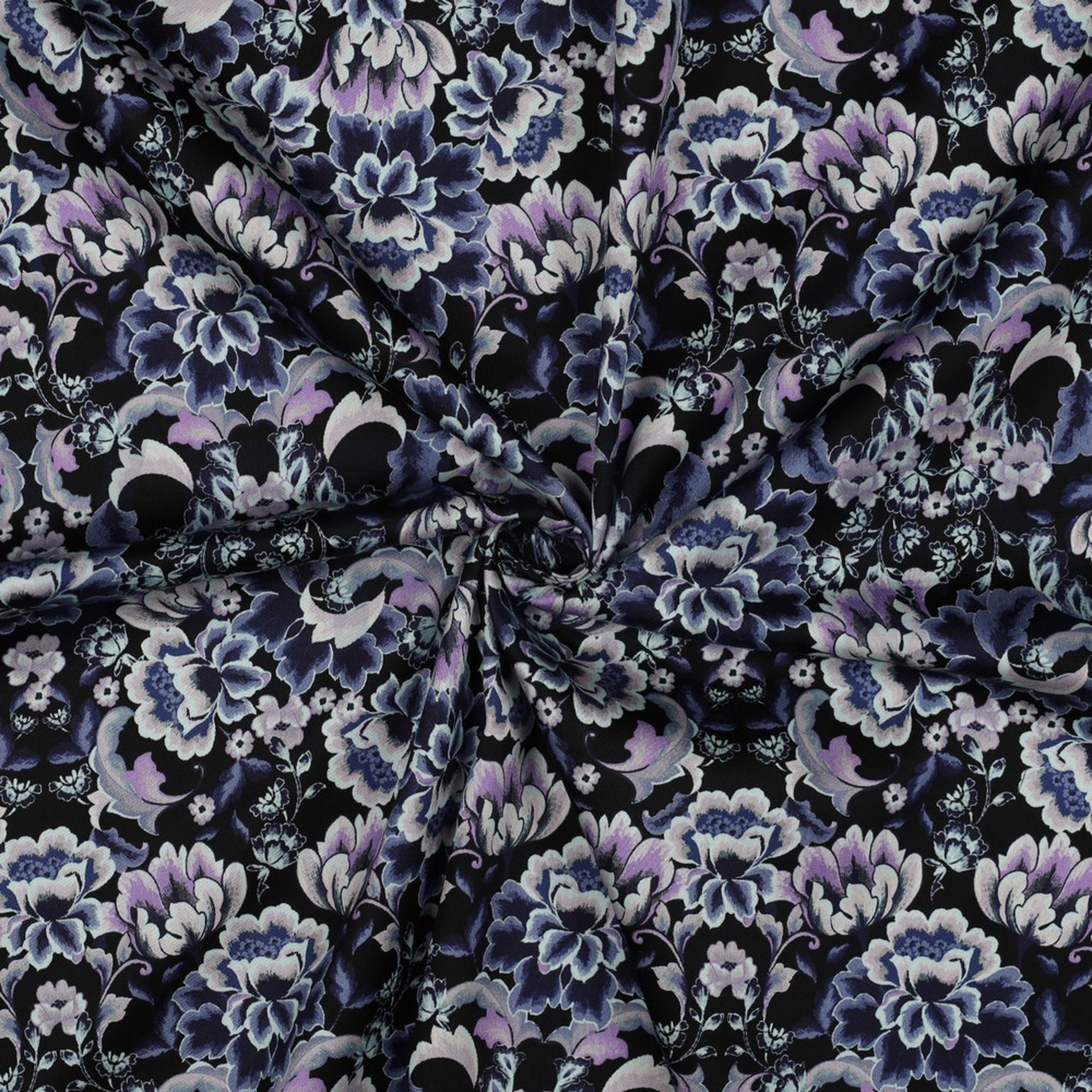 COTTON SATIN DIGITAL FLOWERS BLACK (high resolution) #3
