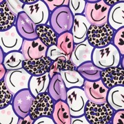 FRENCH TERRY DIGITAL HAPPY FACES PURPLE (thumbnail) #3