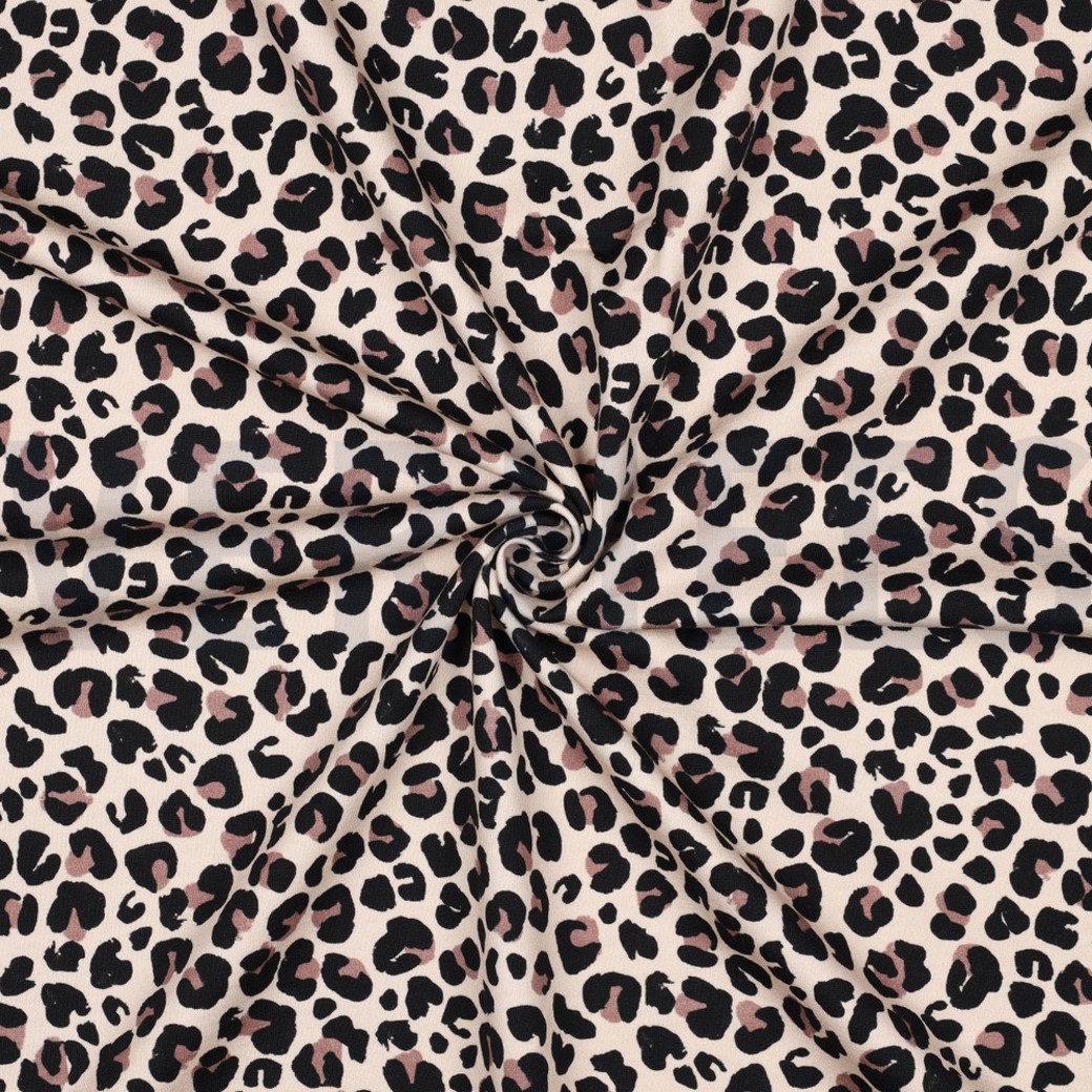 FRENCH TERRY DIGITAL HAPPY FACES BEIGE #3