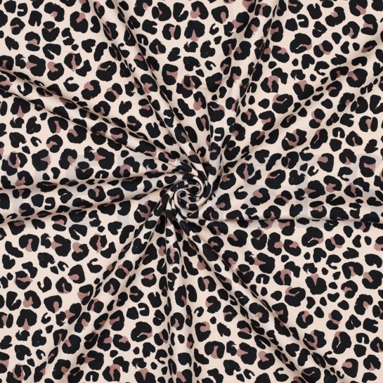 FRENCH TERRY DIGITAL HAPPY FACES BEIGE #7