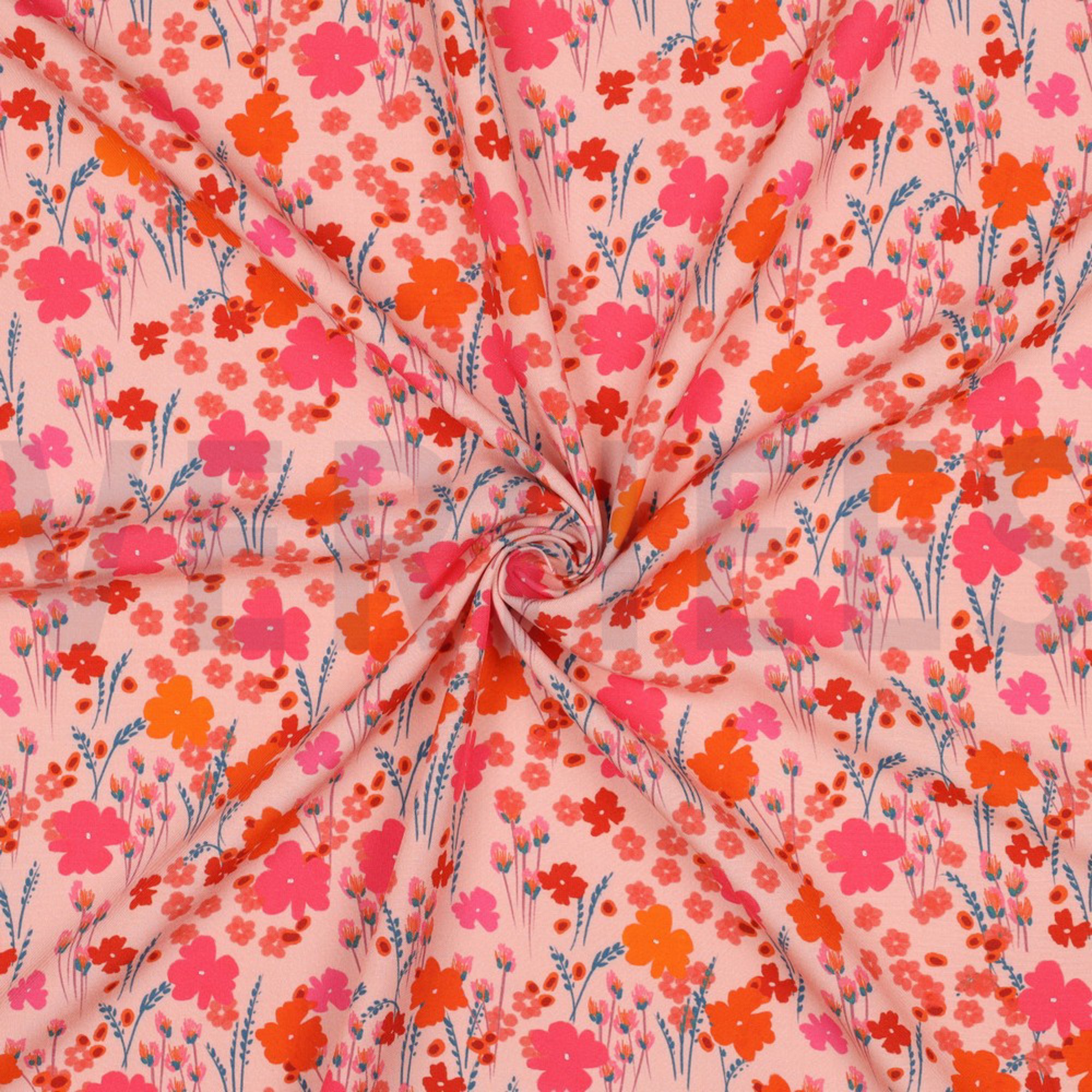 LENZING ECOVERO DIGITAL FLOWERS PEACH (high resolution) #3