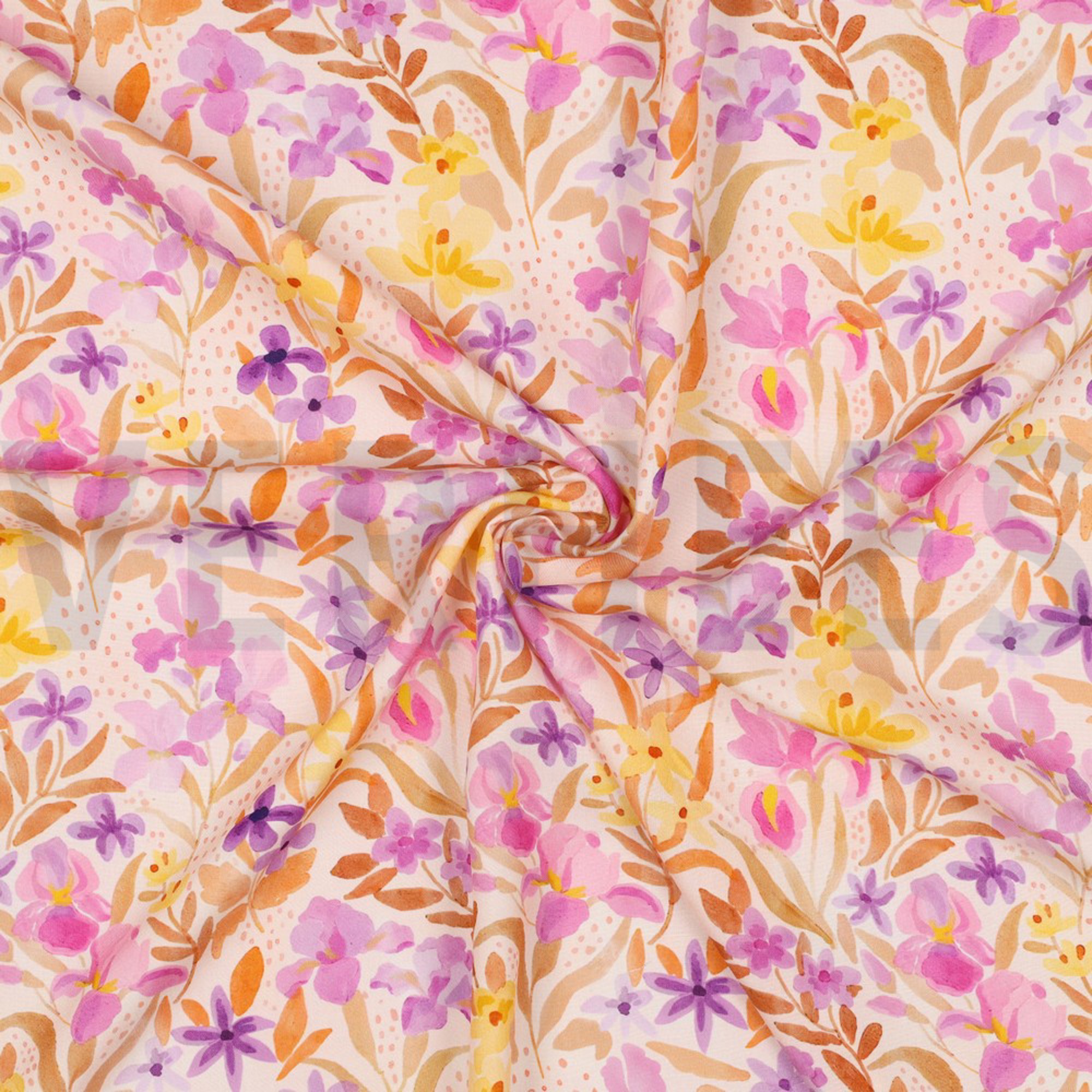 LENZING ECOVERO DIGITAL FLOWERS PEACH (high resolution) #3