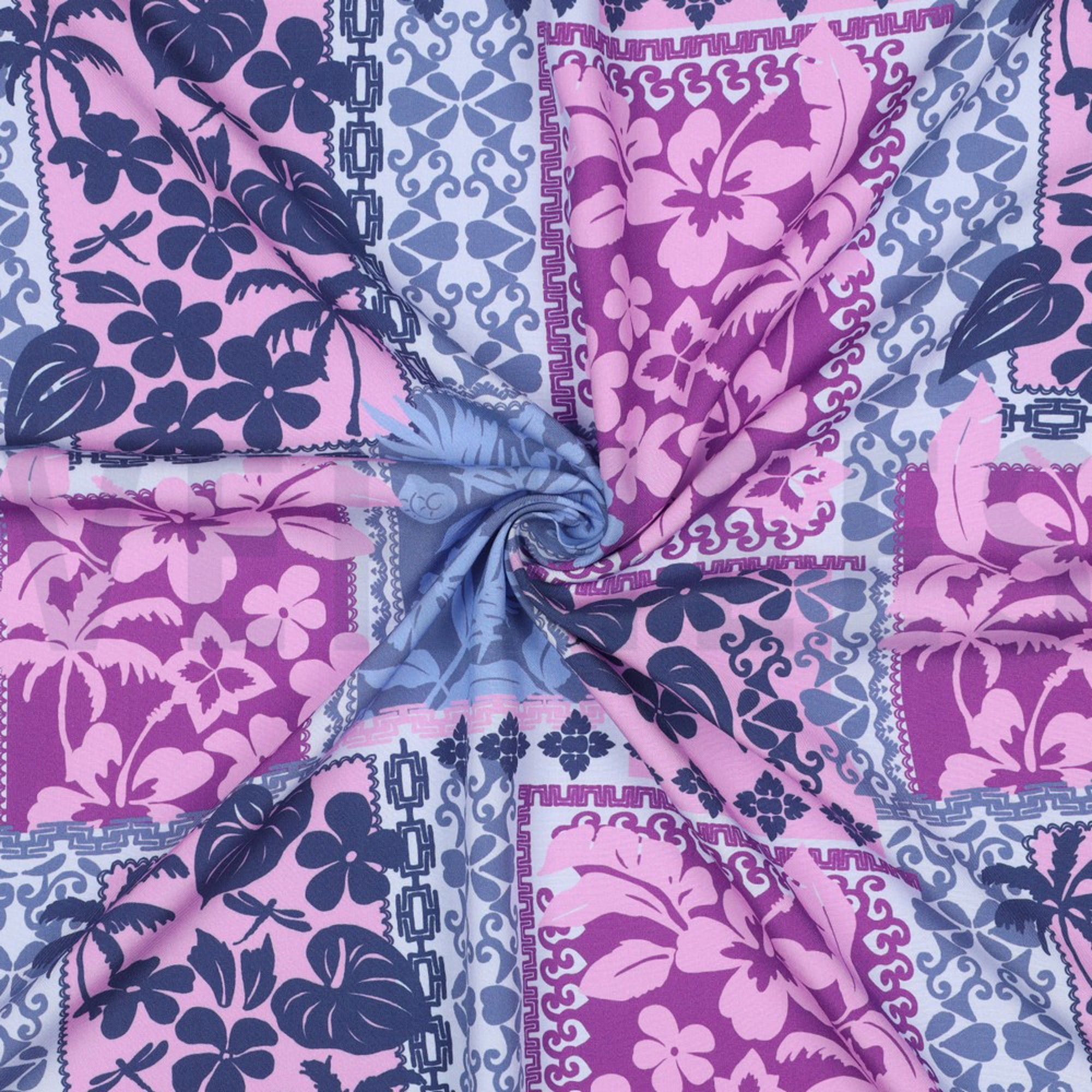LENZING ECOVERO FLOWERS PATCHWORK LAVENDER (high resolution) #3