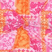 LENZING ECOVERO FLOWERS PATCHWORK FUCHSIA (thumbnail) #3