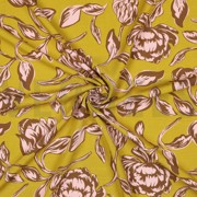 LENZING ECOVERO FLOWERS OCHRE (thumbnail) #3