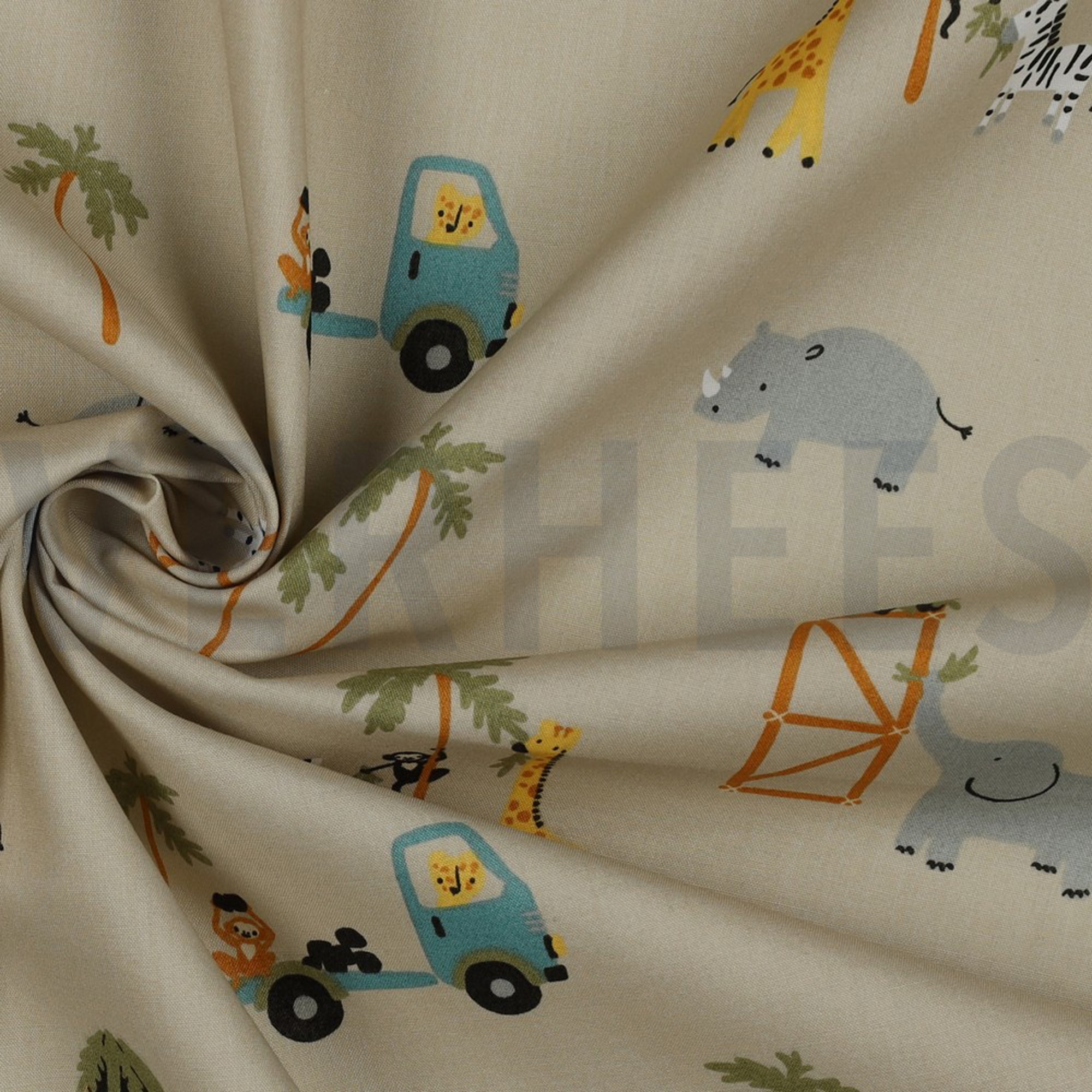 FINE POPLIN SAFARI ANIMALS CAMEL (high resolution) #3