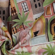 CANVAS DIGITAL TROPICAL COTTAGES WHITE (thumbnail) #3