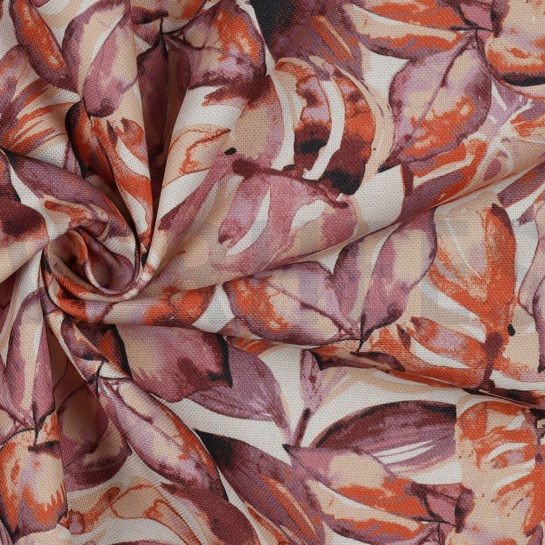 TOILE DÉCORATION DIGITAL FEUILLES VIOLET #7