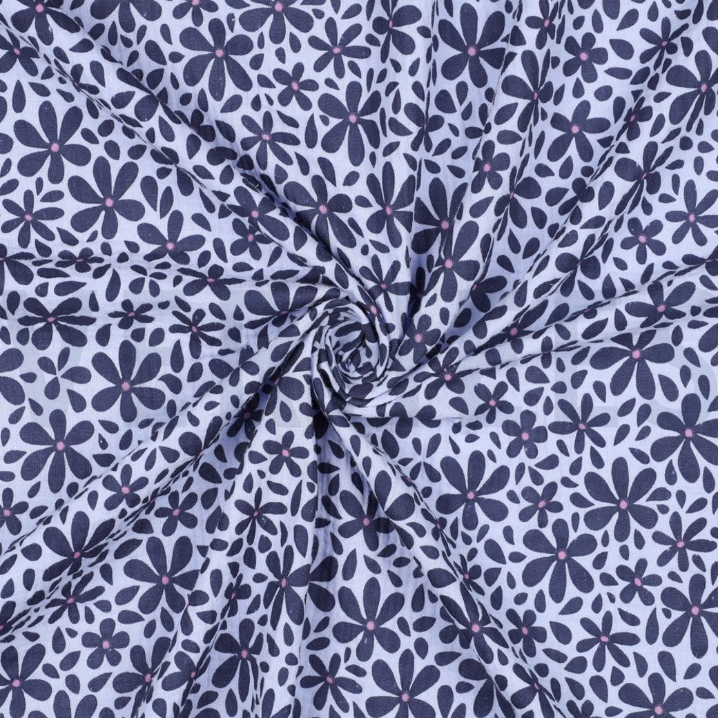 DOUBLE GAUZE FLOWERS JEANS #3
