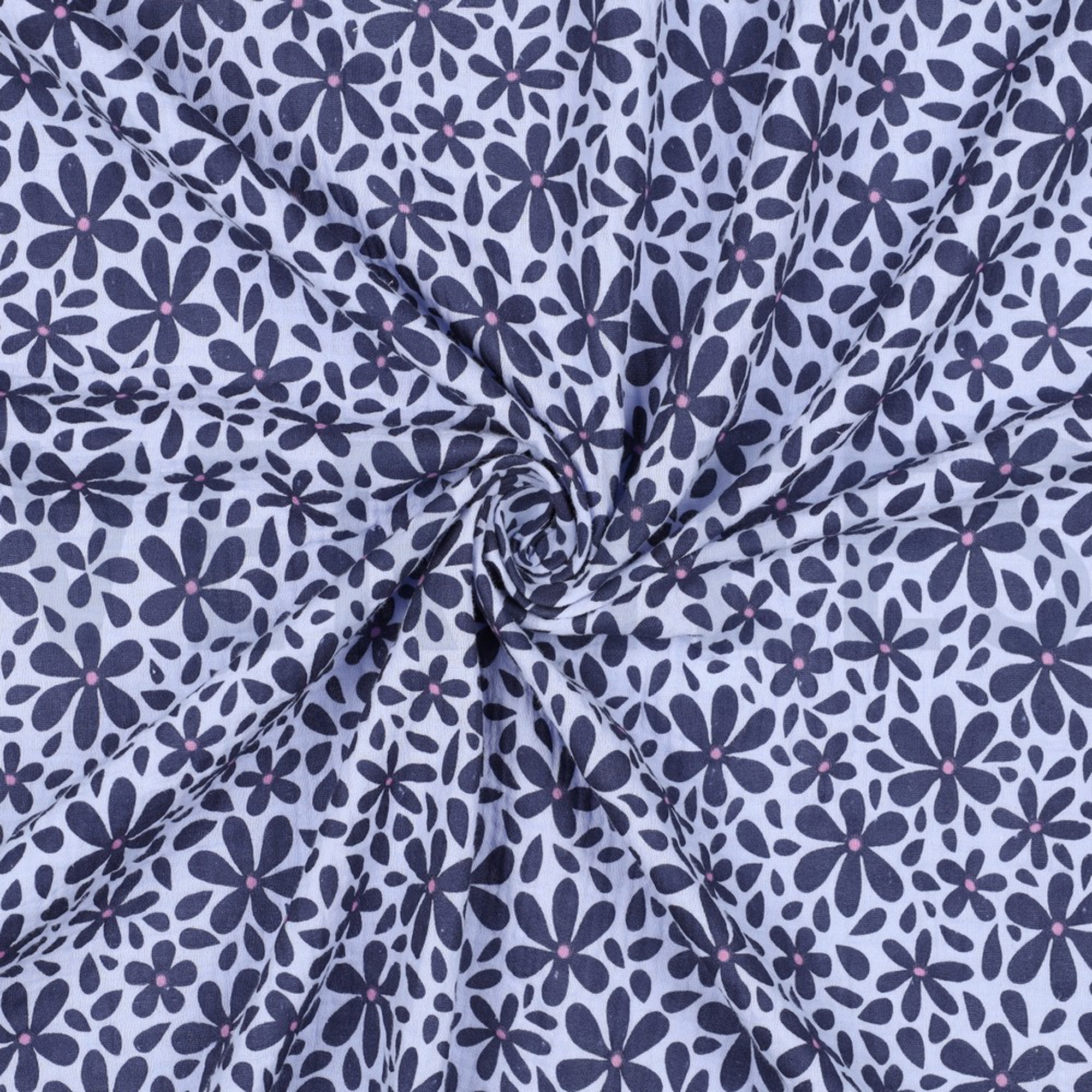 DOUBLE GAUZE FLOWERS JEANS (high resolution) #3