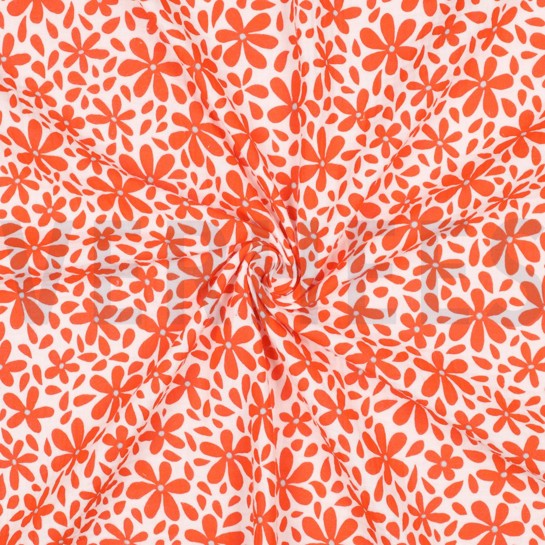 MUSSELIN BLUMEN HELLROSA #7