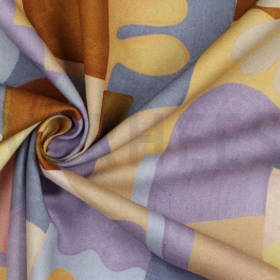 TOILE DÉCORATION DIGITAL ABSTRAIT BLEU TIFFANY #7