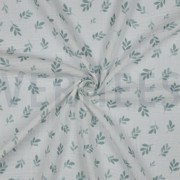 DOUBLE GAUZE LEAVES SAGE (thumbnail) #3