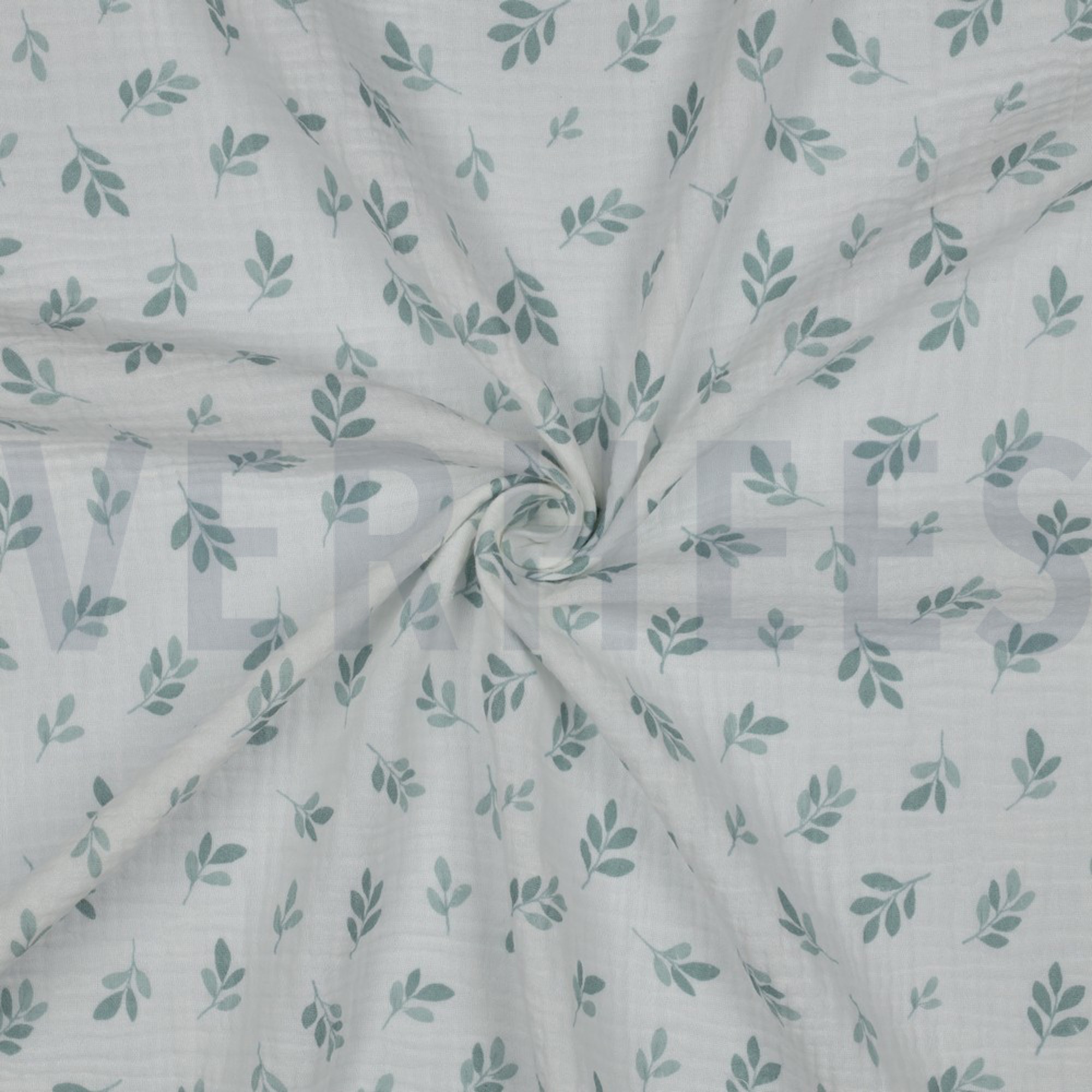 DOUBLE GAUZE LEAVES SAGE (high resolution) #3