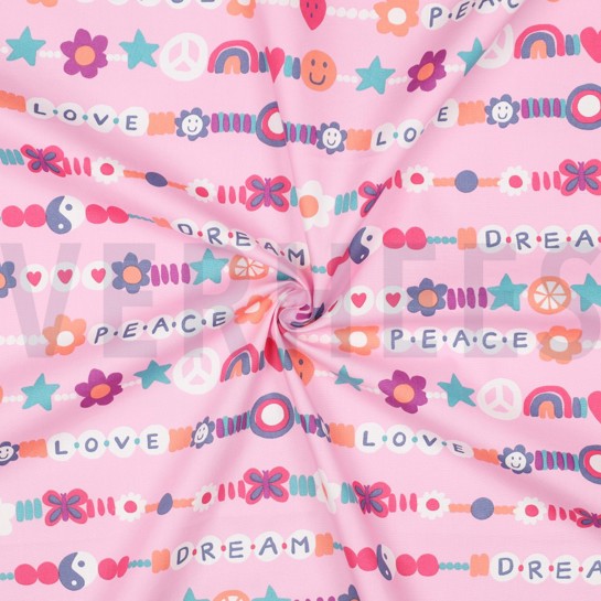 FINE POPLIN LOVE LIGHT PINK #7