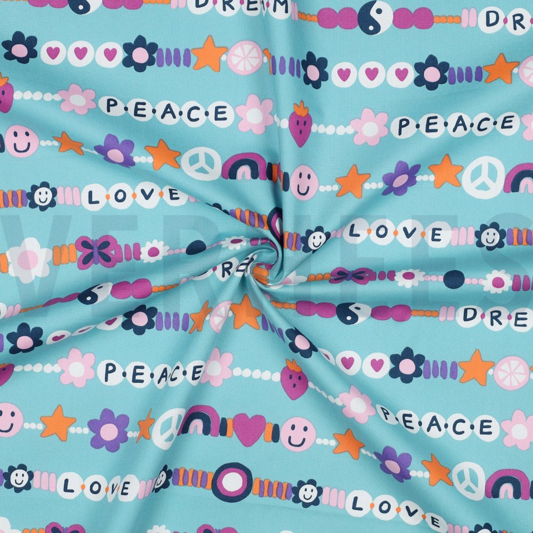 FINE POPLIN LOVE LIGHT PETROL #3