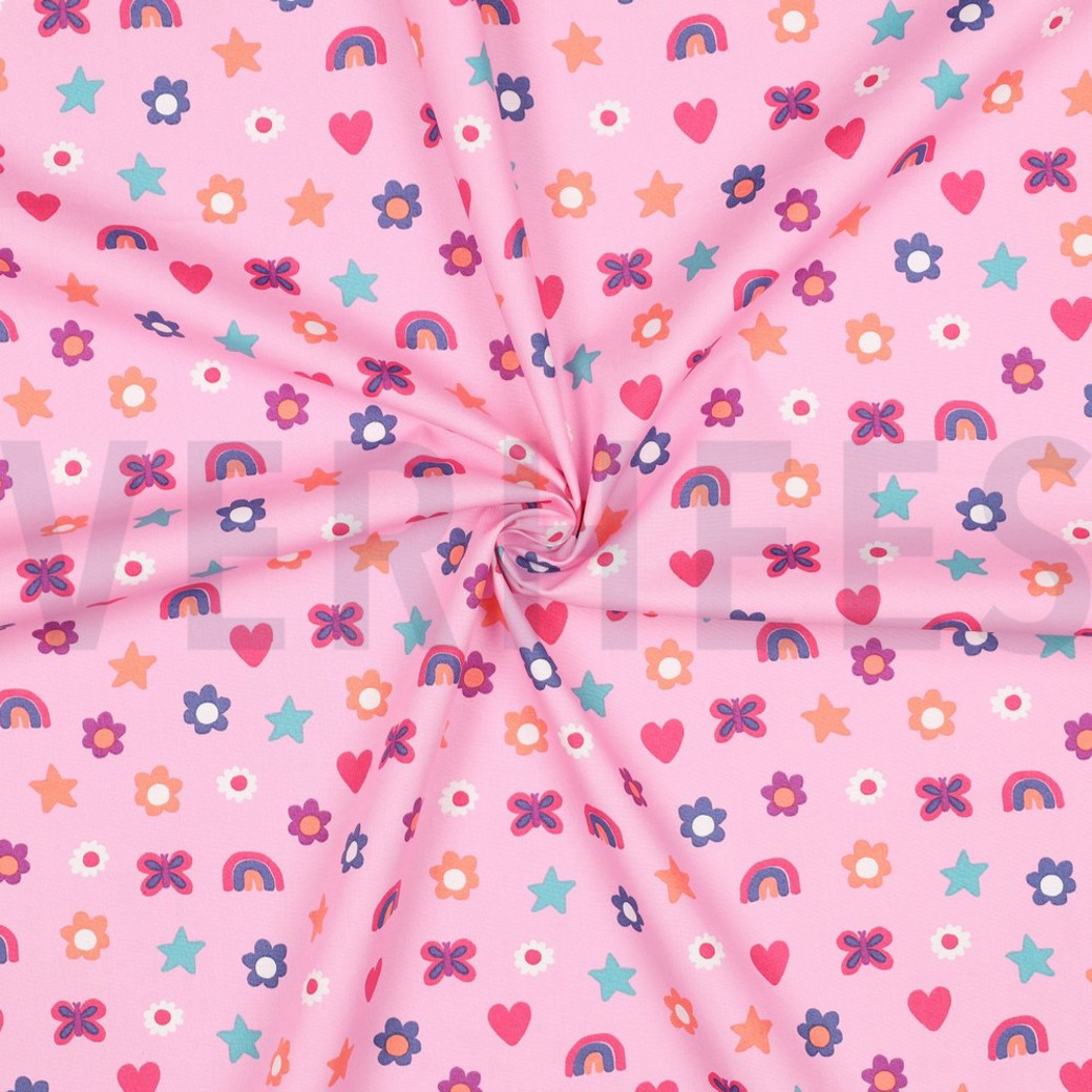 FINE POPLIN LOVE LIGHT PINK #3
