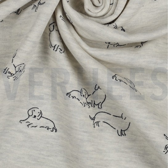 SWEAT MELANGE HUNDE ECRU MELIERT #7